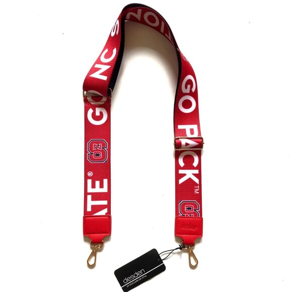 NWT Desden North Carolina NC State Purse Bag Strap Red Black White Wolf Pack NEW - Picture 1 of 9